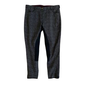 equestrian riding pant gray leopard print size 32